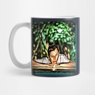 Man night trees light thinking out of box make money Mug